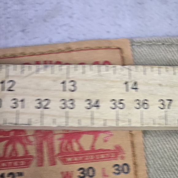 Levis 512 Slim Taper Jeans Mens 30x29 Khaki Stretch Denim Casual Pants Tan - Picture 5 of 8